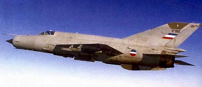 Russian Mikoyan-Gurevich MiG-21 "Fishbed" Fighter-Interceptor (Yugoslav Air Force markings)