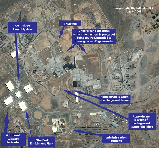 Iran's Natanz Nuclear Enrichment Plant - Satellite view